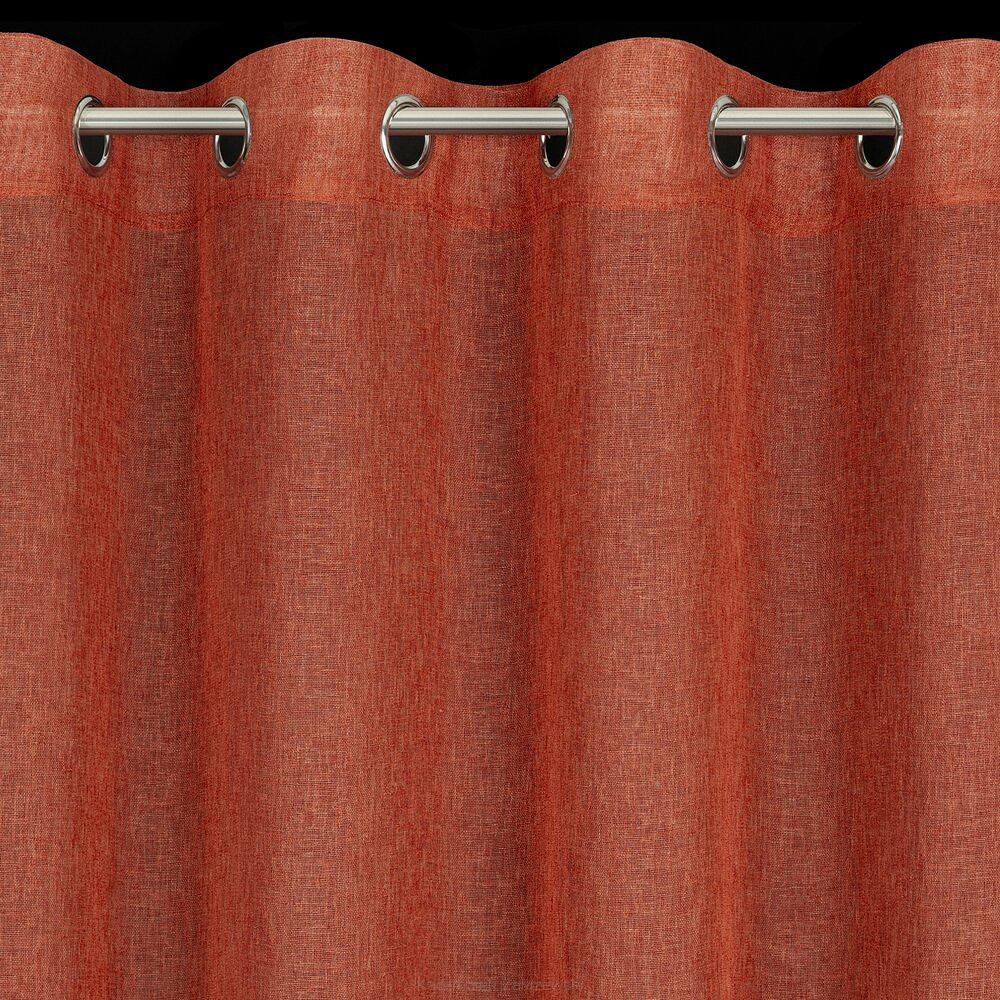 Zasłona gotowa na przelotkach ANGELICA 140x250 Eurofirany rudy