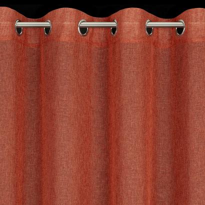 Zasłona gotowa na przelotkach ANGELICA 140x250 Eurofirany ruda o strukturze deszczyku