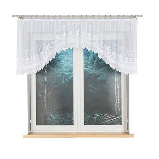 Firanka żakardowa gotowa na żabki JOWITA 300x80 biała