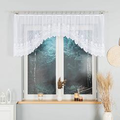 Firanka żakardowa gotowa na żabki JOWITA 300x80 biała