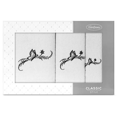 Komplet ręczników 3 cz. FAIRY Eurofirany biały czarny