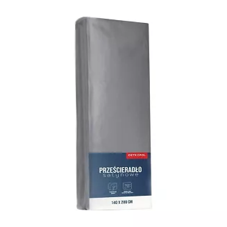 Prześcieradło Microsatyna Szare 220X200 Zg