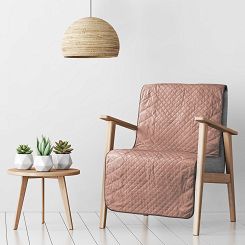 Narzuta dekoracyjna LUIZ-3 70x160 różowa w geometryczny wzór