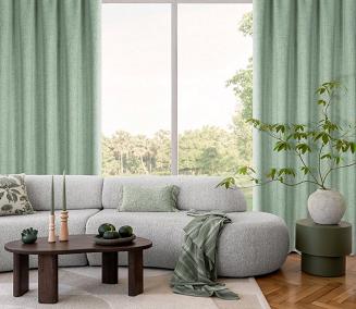 Zasłona gotowa na taśmie JULA2 140x270 Eurofirany ciemnozielony