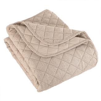 Narzuta dekoracyjna MOLLY 170x210cm pikowana strukuralna ciemnobeżowa