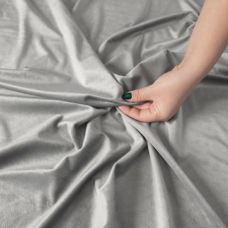 Zasłona gotowa na przelotkach VELVI 140x240 chłodny szary