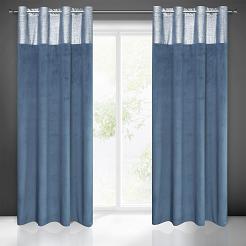 Zasłona gotowa na przelotkach PERI 140x250 Eurofirany granatowy