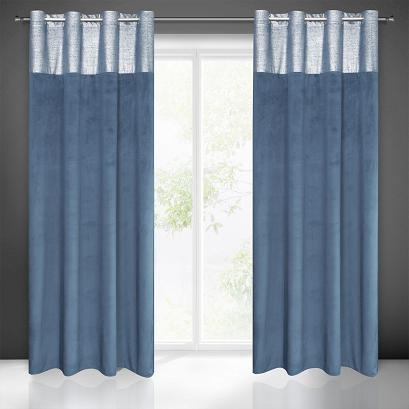 Zasłona gotowa na przelotkach PERI 140x250 Eurofirany granatowa