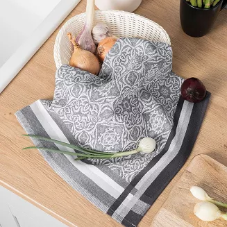 Ścierka kuchenna bawełna egipska DOLCE 50x70 orientalny wzór szara