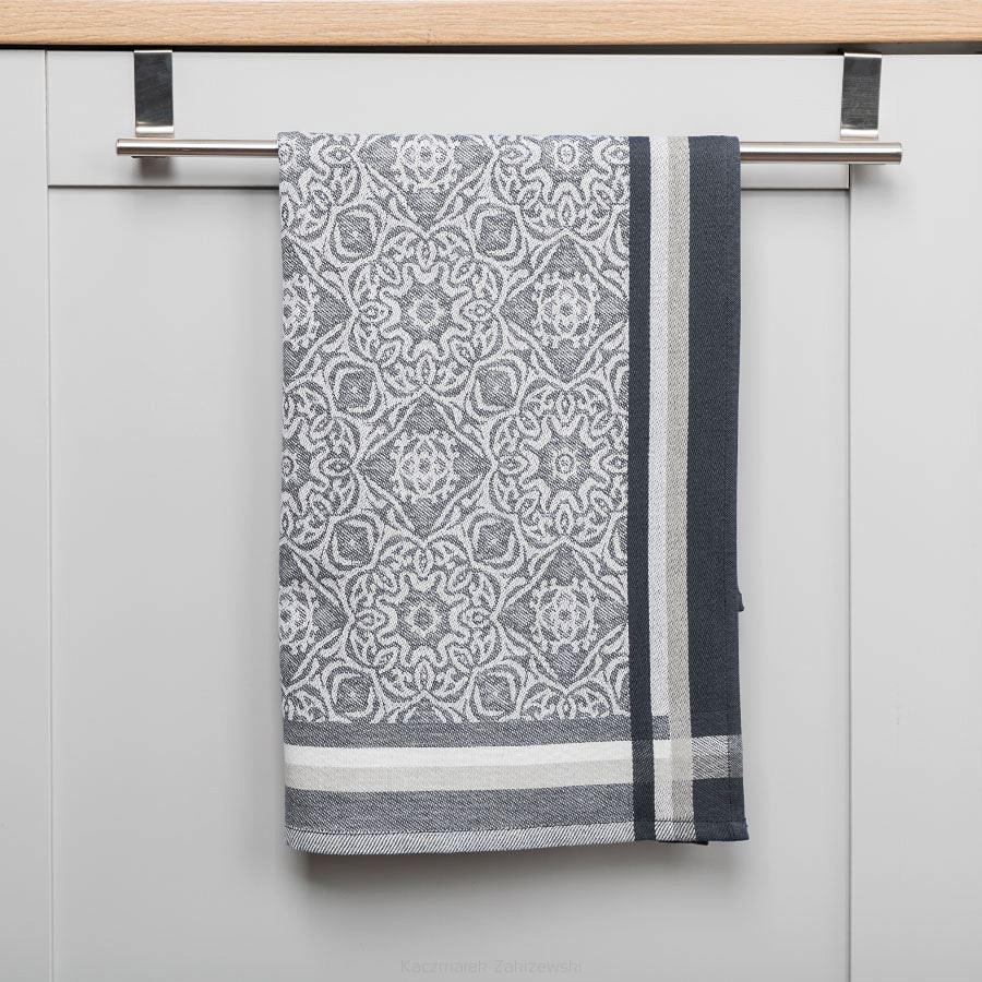 Ścierka kuchenna bawełna egipska DOLCE 50x70 orientalny wzór szara