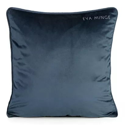 Poszewka dekoracyjna CRYSTALS4 45x45 Eurofirany granatowa logo z cyrkonii Eva Minge