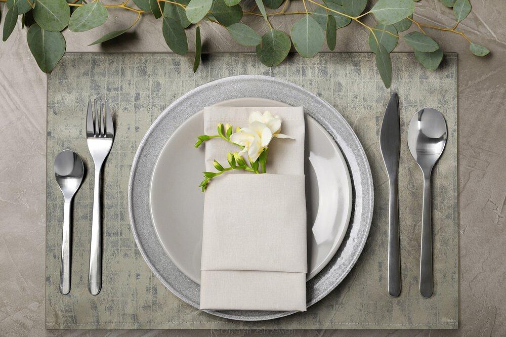 Obrus dekoracyjny ALINA 30x40 Eurofirany srebrny