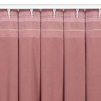 Zasłona gotowa na taśmie MADLEN 140x300 Eurofirany pudrowy