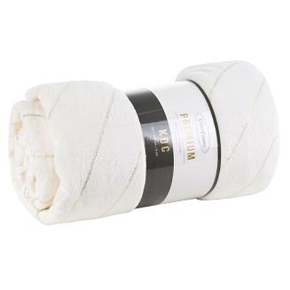 Koc narzuta LOTOS 150x200 Eurofirany biały/złoty