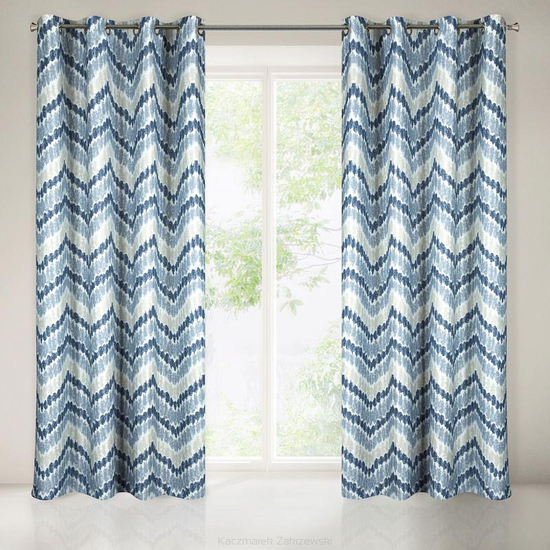 Zasłona gotowa na przelotkach ANN 140x250 Eurofirany srebrna