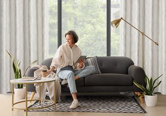 Zasłona gotowa na przelotkach ARNITA 140x250 Eurofirany biały