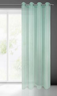 Firana gotowa na przelotkach REBECCA 140x250 Eurofirany mietowy