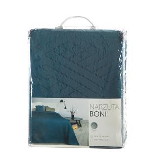 Narzuta dekoracyjna BONI 170x210 ciemnoturkusowy