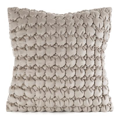Poszewka dekoracyjna VELVET 45x45 Eurofirany beżowa bąbelki 3D
