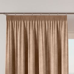 Zasłona gotowa na taśmie VELVI 140x260 ciemnobeżowa