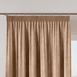 Zasłona gotowa na taśmie VELVI 140x260 ciemnobeżowa