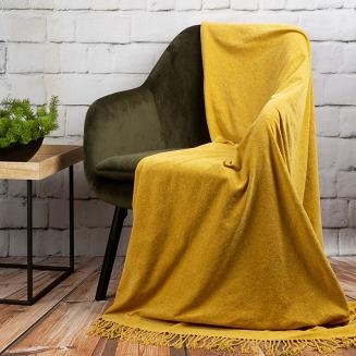 Koc narzuta AKRYL 130x170 Eurofirany żółty