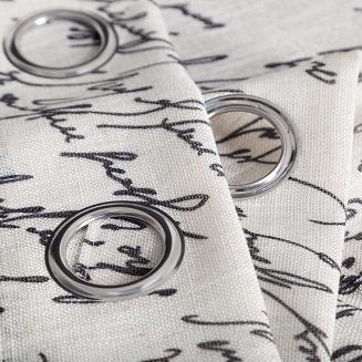 Zasłona gotowa na przelotkach EDITH 140x250 Eurofirany naturalny