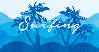 Ręcznik plażowy 100x180 biały niebieski surfing