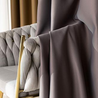 Zasłona gotowa typu blackout na przelotkach DONA 140x 250 ciepły ciemny szary