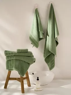 Ręcznik bawełniany o ryżowej strukturze Loren 30x30 pistacjowy