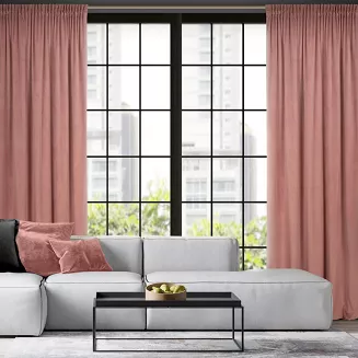 Zasłona gotowa na taśmie PIERRE 140x300 Pierre Cardin Eurofirany ciemnoróżowy
