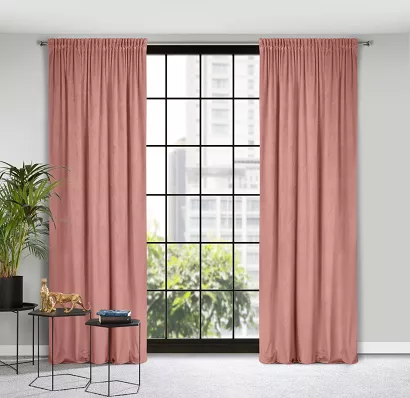 Zasłona gotowa na taśmie PIERRE 140x300 Pierre Cardin Eurofirany ciemnoróżowa