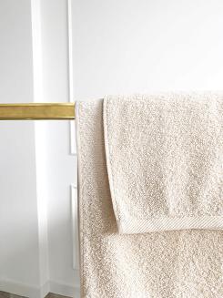 Ręcznik frotte Bari 100x150 gładki kremowy