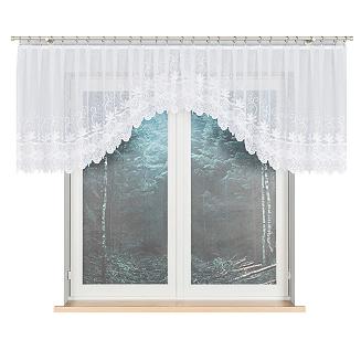 Firanka żakardowa gotowa na żabki JOWITA 400x80 biała