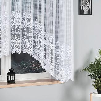 Firanka żakardowa gotowa na żabki SERAFINA 310x160 biała