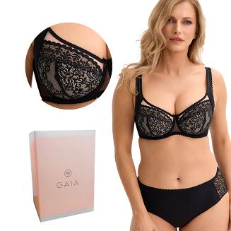 Biustonosz z koronką Soft Malika 039 miękki czarny