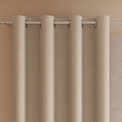 Zasłona gotowa na przelotkach VELVI 140x240 jasnobeżowa