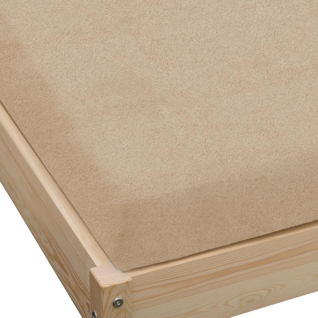 Prześcieradło frotte z gumką 160x200 cappuccino GRUBE