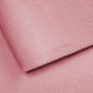 Koc bawełniano-akrylowy MONO 150x200 pudrowy róż