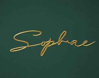 Pościel 160x200 butelkowa złoty haft satynowa lamówka