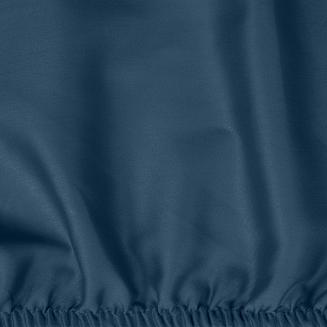 Prześcieradło satynowe z gumką NOVA3 160x200 Eurofirany granatowy