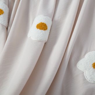 Beżowa Pościel w Kwiatki Stokrotki 160x200 Cuty Stokrotka