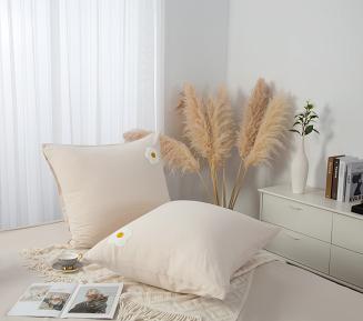 Beżowa Pościel w Kwiatki Stokrotki 160x200 Cuty Stokrotka