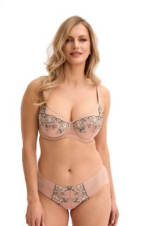 Biustonosz z haftem Soft Oksana 035 miękki beżowy