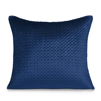 Poszewka dekoracyjna MAYA 45x45 welurowa pikowana granatowa