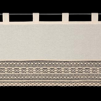 Firana gotowa na szelkach MADDELINE 150x60 Eurofirany jasnobeżowy