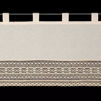 Firana gotowa na szelkach MADDELINE 150x60 Eurofirany jasnobeżowy