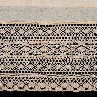 Firana gotowa na szelkach MADDELINE 150x60 Eurofirany jasnobeżowy