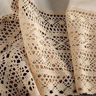 Firana gotowa na szelkach MADDELINE 150x60 Eurofirany jasnobeżowy