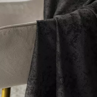 Zasłona gotowa na przelotkach SOFT 140x260 czarna